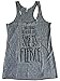 Friendly Oak Women's She is Fierce Tank Top - L - Heather Grey