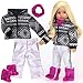 Sophia's Doll Clothing Ski Outfit for Dolls |18 in Doll Snowsuit | 4 Pc Set, Black & White Geometric Print Ski Coat, White Pants, Berry Neck Warmer & Fur Boots, Perfect for American Dolls & More!