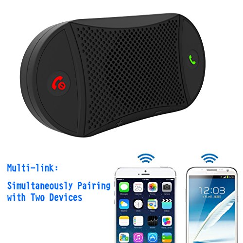 Besign BK02 Bluetooth 4.1 In-car Speakerphone, Wireless Car Kit for Hands-Free Talking & Music Streaming, Connect Two Phones, 2 Years Warranty - Thumbnail 3