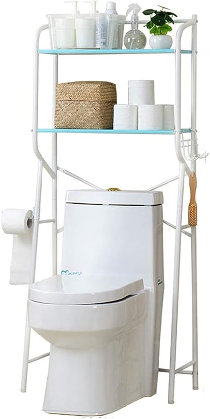 Kanqingqing-Home Toilettenregal Storage Rack 2-Schicht freistehend über