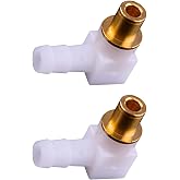 SAOIGEJUA (2Pack) Carburetor Fuel Fitting Elbow Carb Hose Connector Fits Engine Snowblower Lawn Tractor Generator 692317 493496 494451 Yardbird Chipper