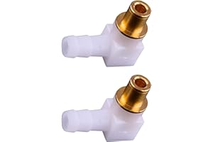 TUCKANER SAOIGEJUA (2Pack) Carburetor Fuel Fitting Elbow Carb Hose Connector Fits Briggs & Stratton Engine Snowblower Lawn Tractor Generator 692317 493496 494451 Yardbird Chipper