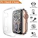Sfmn PC Hard Clear Watch Case Compatible/Replacement for Apple Watch Series 4 40MM / iWatch 4 Case Bumper Ultra-Slim Cystal Clear Full Coverage All-Around PC Hard Cover Case (PC Clear+Gray)