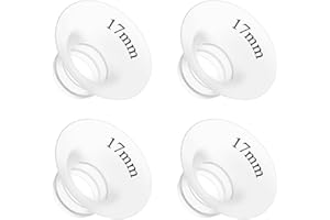 BDICOVE 4Pcs Flange Insert 17mm Compatible with Momcozy M5/M9/M6/V2 Pro/V2 pro/S12 Pro/S9 Pro/Spectra/Medela/eufy/Elvie/Lansinoh/Paruu P10 Breast Pump,and Most 24mm Shields