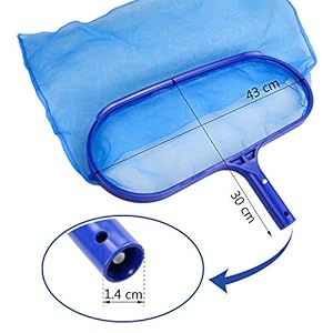 TedGem Skimmer per Piscina, Pulizia Piscine Retino Rete da Superficie di atterraggio Rete a maglia fine da Piscina per…