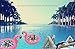 InnoBase Inflatable Flamingo Cooler Drink Holders Flamingo Beach Hawaiian Luau Pool Birthday Bachelorette Party Supplies Decorations Salad Buffet Serving Bar Tray Ice Chest for BBQ Picnic