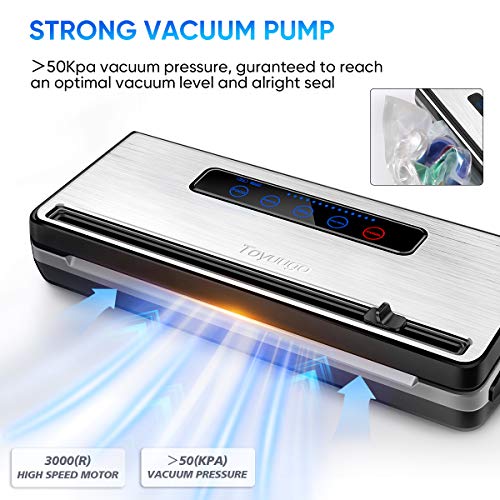 Vacuum Sealer Machine, Toyuugo Upgraded Automatic Food Sealer Saver Vacuum Packing Machine with