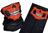 Harley Orange Skull Face Mask Tube Bandana Balaclava Snowboard Harley Davidson Snowboard Ski Mask Multi Function Tactical Seamless