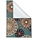 Ottomanson Ottohome Collection Seafoam Damask Design Area Rug with Non-Skid (Non-Slip) Rubber Backing, Seafoam, 3'3