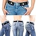 No Buckle Belt for Women/Men - Stretchy Elastic Waist Belts Black L 1 Pack
