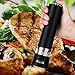 Aicok Salt and Pepper Grinder, Electric Pepper Mill, Stainless Steel Salt Mill with Adjustable Coarseness, Black, Pack 2