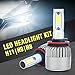 Led headlight bulbs h11/h9/h8 High/Low Beam All-in-One Conversion Kit,60W 6000K 9600lm Xenon White-Advanced COB Chips Super Bright Cool Fog Light Bulbs (Pack of 2)
