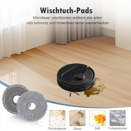 Pack of 22 accessories for Roborock QV 35A/35S/Qrevo S Pro/Qrevo series/QR598/QR798 robot vacuum cleaner, 2 main brushes, 4 wipes, 4 HEPA filters, 4 dust bags, 6 side brushes, 1 cleaning brush, 1 screwdriver