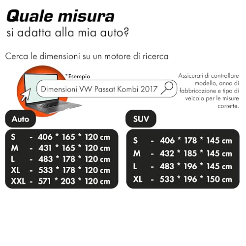 Upgrade4cars Premium Anti-Hail Car Cover for Outdoor Padded and Waterproof | Universal Anti-Scratch Plush Car Cover for Summer and Winter | Car – M (432 x 165 x 119 cm)