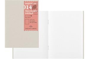 DESIGNPHIL Travelers Company 14405006 Traveler's Notebook Refill, Dot Squared, 3-Pack, Passport Size