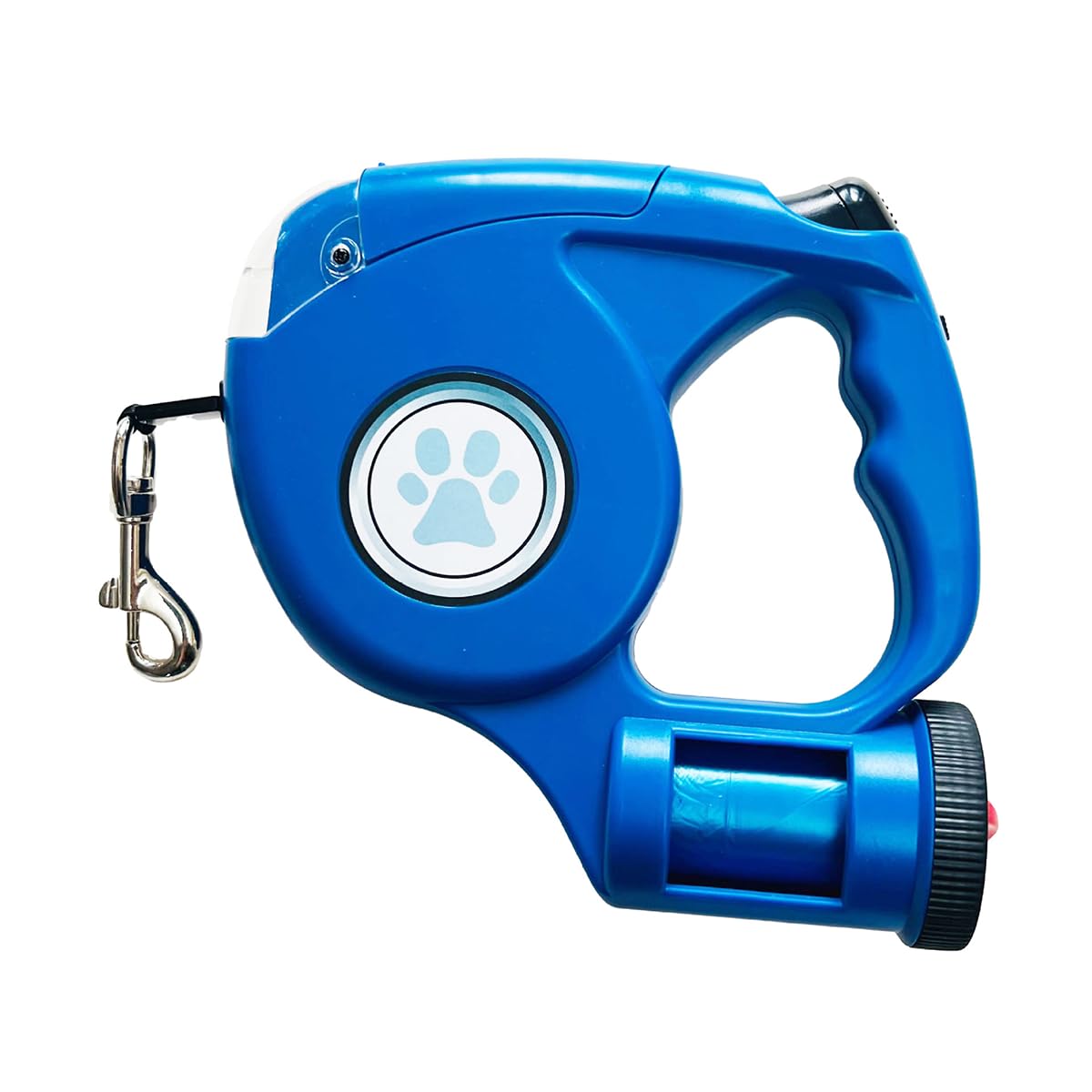 JEBBLAS Retractable Dog Leash, 3 in 1 Lighted Trash Bag Retractable Powerful Leash 5m Retractable Leash Length,Blue No Tangle Free Protection for Dogs