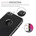 Protecover iPhone 8 Case, iPhone 7 Case, Slim Leather Texture Dual Material Hybrid Protection Drop Protection for iPhone 8 iPhone 7 Cover Brushed Texture (Black)