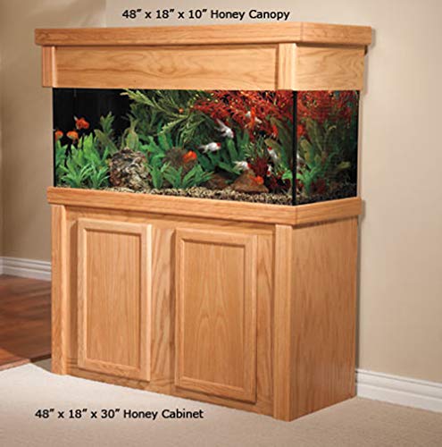 RJ ENTERPRISES Oak Groove 48″X13″ Honey 30″ Tall Aquarium Stand fits40 Gal & Oak Groove 48″X13″ Honey 10″ Tall Canopy fits40 Gal(Tank NOT Included)