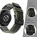 for Galaxy Watch 46mm/Gear S3 Bands, TRUMiRR 22mm 2 Pack Quick Release Canvas Nylon Watchband Genuine Leather Strap Sports Band Bracelet for Samsung Galaxy Watch 46mm Gear S3 Classic/Frontier