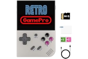 RETRO GAMEPRO RG35XX Plus Retro Handheld Game Console , Support HDMI TV Output 5G WiFi Bluetooth 4.2 , 3.5 Inch IPS Screen Linux System Built-in 64G TF Card 5515 Games (Anbernic RG35XX Plus Gray)