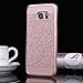 Galaxy S7 Edge Case, Moleboxes Luxury Hybrid Beauty Crystal Rhinestone with Gold Sparkle Glitter PC Hard Protective Diamond Case Cover for Samsung Galaxy S7 Edge (Rose Gold)