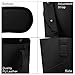 Oct17 Women Faux Leather Bucket Tote Shoulder Bag Fashion Ladies Handbag Purse with Small Bag - Black