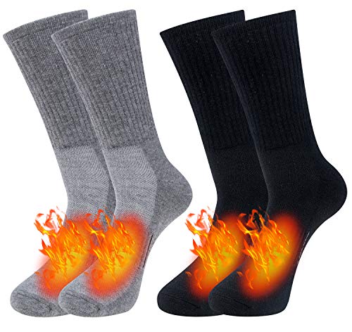 Chalier Cozy 2 Paar Merino Socken Herren Thermo Wintersocken Warme Merinowolle Wandersocken Trekkingsocken Anzugsocken Atmungsaktive Funktionssocken Für Alle Aktivitäten