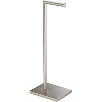 Toilet Paper Holder Free Standing, Stainless Steel Toilet Paper Holder Stand Storage for 3 Rolls of Toilet Tissue, Brushed Ni