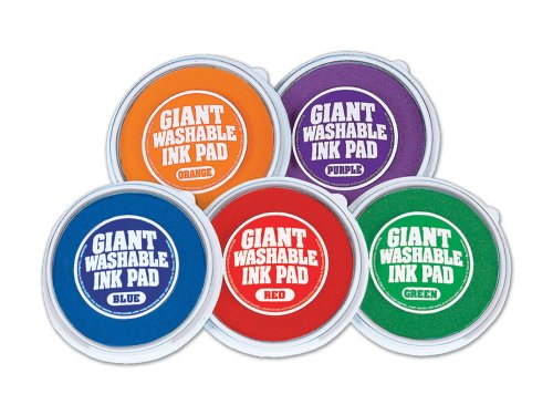 Lakeshore Bright Giant Washable Color Ink Pads - 5-Color Set