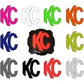 2X KC PRO6 / Titan Gravity Light Cover Vinyl Decal Overlay Sticker (Red)