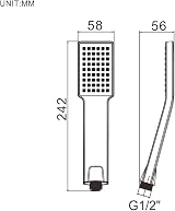 Ibergrif M20202 High Pressure Square Handheld Shower Head 1/2 in Chrome view 2