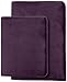 Clara Clark 2 Piece Bathroom Rugs Bath Mat Set, Velvet Memory Foam Bath Mats for Bathroom - Non-Slip, PVC Backing Bath Rugs, Washable - Dries Quickly, Purple