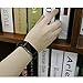 iGK Leather Replacement Bands Compatible for Fitbit Charge 2, Genuine Leather Wristbands Black