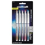 Sanford, 1832404, Vision Elite BLX Series Stick Roller Ball Pen, 0.8mm, Assorted Ink/Barrel, 5 Pens/Pack, Sold As 1 Pack