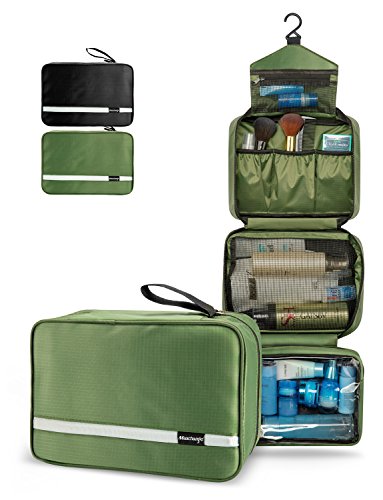 Travel Toiletry Bag for Men - Hanging Toiletry Bag with 4 Compartments, Portable and Waterproof Compact travel Bathroom Organizer,Ideal for Travel or Daily Life (Olive Green) 1 Travel Toiletry Bag for Men - Hanging Toiletry Bag with 4 Compartments, Portable and Waterproof Compact travel Bathroom Organizer,Ideal for Travel or Daily Life (Olive Green)
