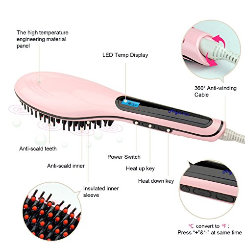 1 Hair Brush Straightening Brush Angel Kiss Hair Straightener