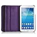Moonmini 360 Rotation PU Leather Protective Case Cover Pouch for Samsung Galaxy Tab 3 8.0