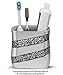 Creative Scents Silver Mosaic Toothbrush and Toothpaste Holder for Bathroom - Decorative Bathroom Toothbrush Holder, Family Toothbrush Cup with One Large Opening to Hold Multiple Toothbrushes at Once