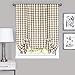 Achim Home Furnishings, Taupe & Ivory Buffalo Check Window Curtain Single Panel, 42