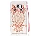 Galaxy Note 5 Case,Galaxy Note 5 Cover, Shiny Glitter Diamond Colorful Art Painting PU Leather Flip Wallet Pouch Stand Credit Card ID Holders Case Cover for Samsung Galaxy Note 5,Jewelry OWL