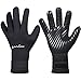 OMGear Neoprene Gloves Diving Wetsuit Gloves 3mm 5mm Glued Anti-Slip Flexible Thermal with Adjustable Waist Strap for Snorkeling Scuba Diving Surfing Kayaking Rafting Spearfishing Sailing (black, La)