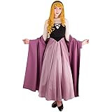 Cosplay.fm Women's Briar Rose Costume Outfit Aurora Peasant Dress with Shawl Petticoat
