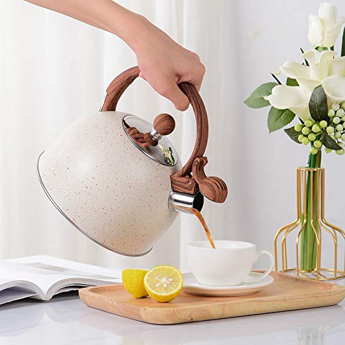 Tea Kettle VONIKI 2.5 Quart Tea Kettles Stovetop Whistling Teapot