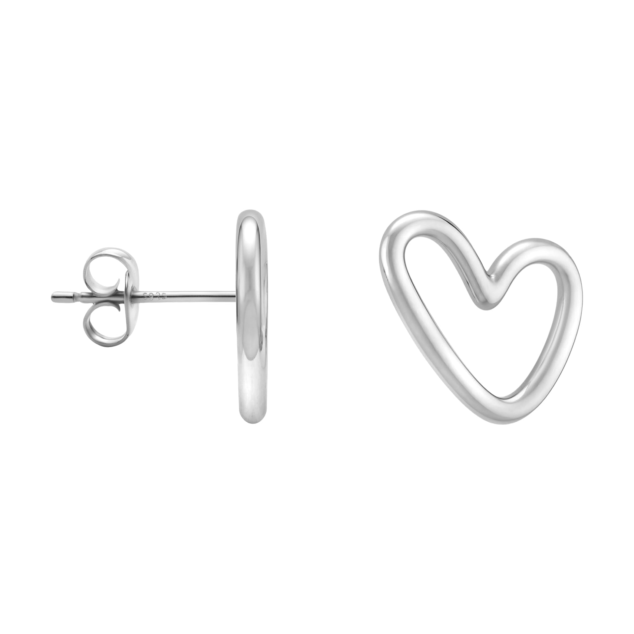 SOFIA MILANI - Women's Earrings 925 Silver - Heart Stud Earring - E0816