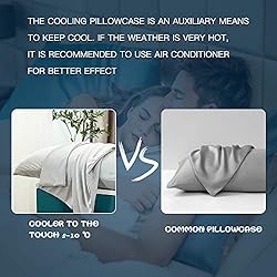 PY HOME & SPORTS Cooling Pillow Cases 2 Pack Grey