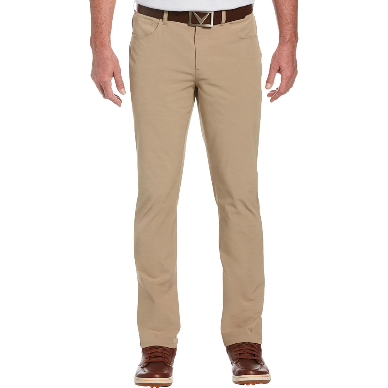 Callaway Men’s Big Tall EverPlay 5-Pocket Golf Pant (Waist Size 30-56, Khaki Heather, 56W x 30L Big Tall