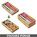 mDesign Wooden Bamboo Drawer Organizer - 12