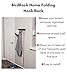 BIRDROCK HOME Folding Hook Coat and Hat Rack - 4 Hooks - 14 Inches - Wall Mount - Decorative Home Storage - Entryway Foyer Hallway Bathroom Bedroom Rail - Satin Nickel Hooks - Black Rail