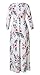 Womens Floral Empire Maxi Dress,Alcylane Women's 3/4 Sleeve Vintage Retro Long Maxi Dres
