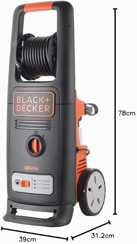Lavadora de alta pressão black+decker com limpador de pátio e escova fixa bxpw2200pe, deluxe (2200 w, 150 bar, 440 l/h)